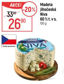 Sýr Niva Jihočeská 60% Madeta