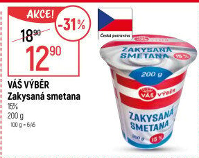 Zakysaná smetana 15% Váš Výběr