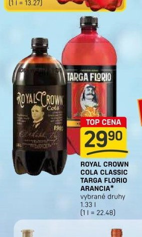 Royal Crown Cola Classic, Targa Florio Arancia vybrané druhy 1,33l