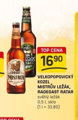 Velkopopovický Kozel Mistrův ležák, Radegast Ratar