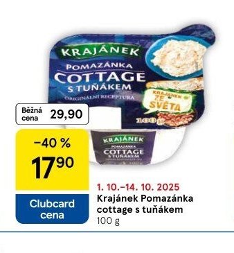 Krajánek Pomazánka cottage s tuňákem 100 g