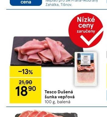 Tesco Dušená šunka vepřová 100 g, balená