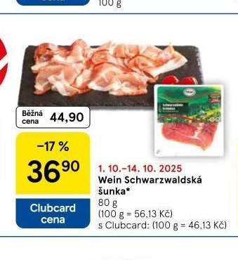 Wein Schwarzwaldská šunka 80 g