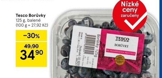 Borůvky Tesco