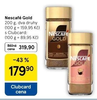 Instantní kávy Nescafé Gold