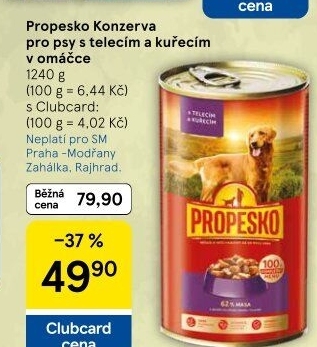 Konzerva pro psy Propesko