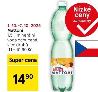 Ochucená voda Mattoni