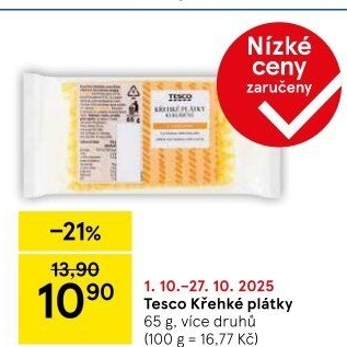 Plátky křehké Tesco