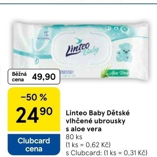 Vlhčené ubrousky dětské Linteo Baby