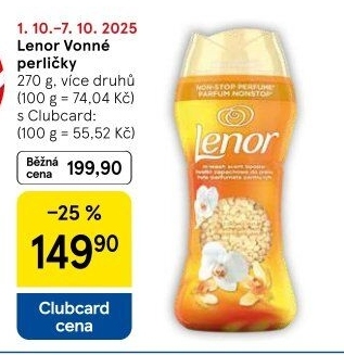 Vonné perličky do pračky Lenor