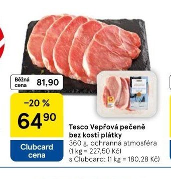 Tesco Vepřová pečeně bez kosti plátky - Tesco akcniletaky.com