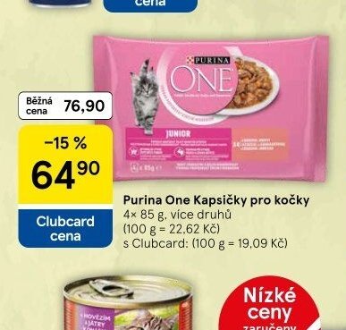 Purina One Kapsičky pro kočky 4x85g