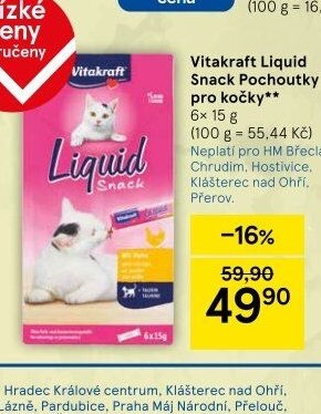 Vitakraft Liquid Snack Pochoutky pro kočky