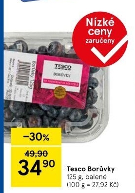 Borůvky Tesco