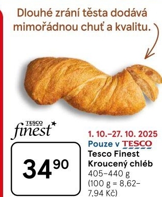 Chlebík kroucený Tesco Finest