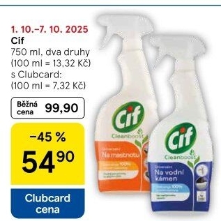Čističe ve spreji Cif