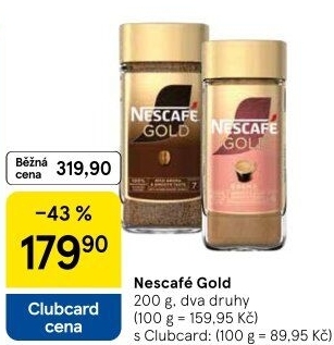 Instantní kávy Nescafé Gold