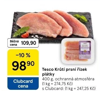 Krůtí prsní řízky Tesco