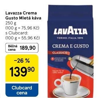 Mletá káva Crema e Gusto Lavazza