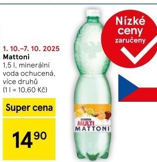 Ochucená voda Mattoni