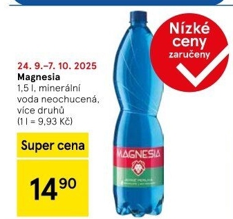 Přírodní voda Magnesia