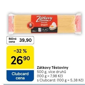 Těstoviny vaječné Zátkovy