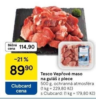 Vepřové maso na guláš Tesco