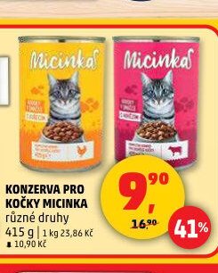 Konzerva pro kočky Micinka