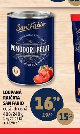 Loupaná rajčata San Fabio