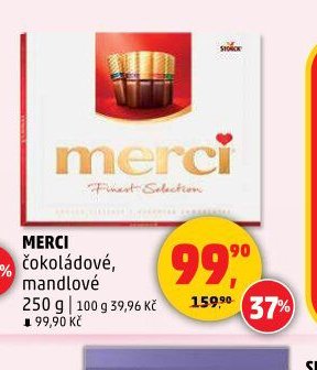 MERCI čokoládové, mandlové