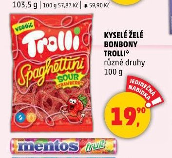 KYSELÉ ŽELÉ BONBONY TROLLI