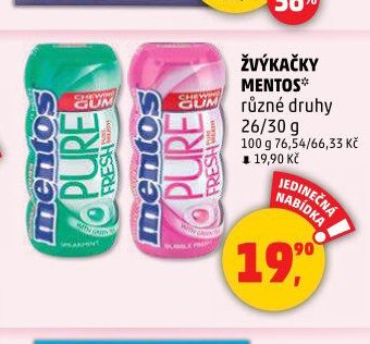 ŽVÝKAČKY MENTOS
