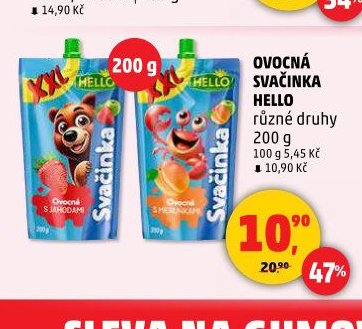 OVOCNÁ SVAČINKA HELLO