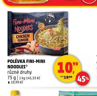 POLÉVKA FINI-MINI NOODLES - Penny Market akcniletaky.com