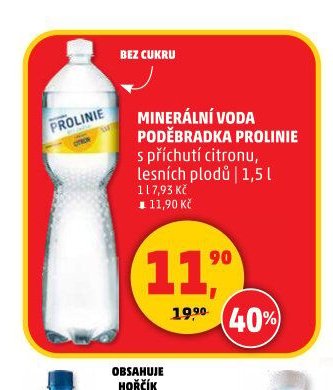 Minerální voda Poděbradka Prolinie
