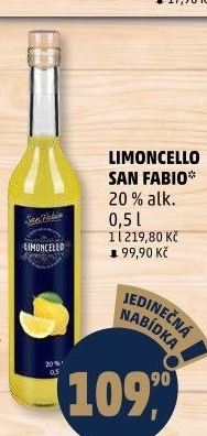 Likér Limoncello San Fabio