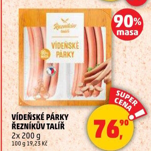 Párky vídeňské Řezníkův talíř