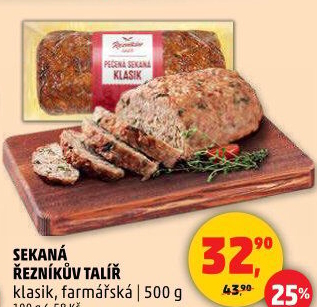 Sekaná farmářská Řezníkův talíř