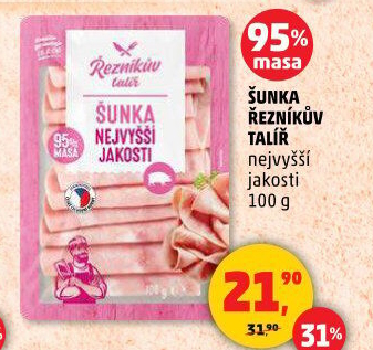 Šunka nejvyšší jakosti Řezníkův talíř