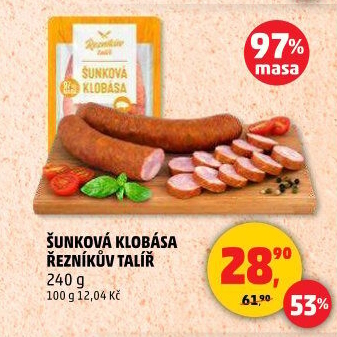 Šunková klobása Řezníkův talíř