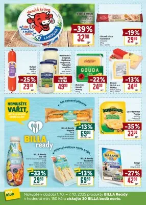 akční leták BILLA 1.10.2025-7.10.2025