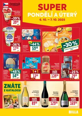 akční leták BILLA 1.10.2025-7.10.2025
