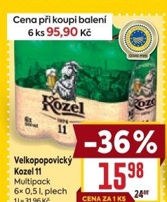 Pivo světlý ležák 11° Medium Velkopopovický Kozel