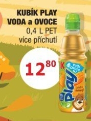 Nápoj Play voda a ovoce Kubík