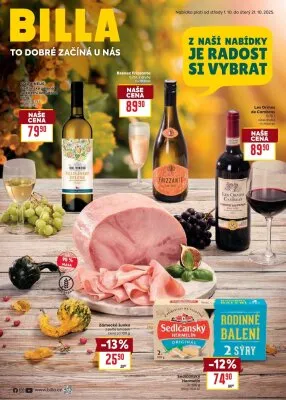 akční leták BILLA 1.10.2025-21.10.2025
