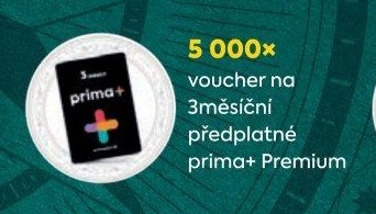 5 000x voucher na 3měsíční předplatné prima+ Premium