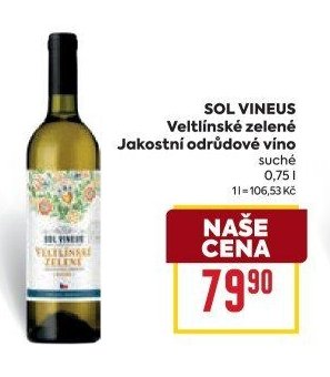 SOL VINEUS Veltlínské zelené