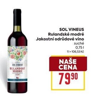 SOL VINEUS Rulandské modré