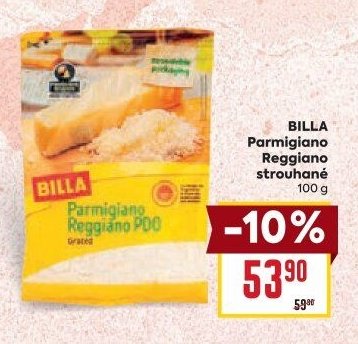 BILLA Parmigiano Reggiano strouhané