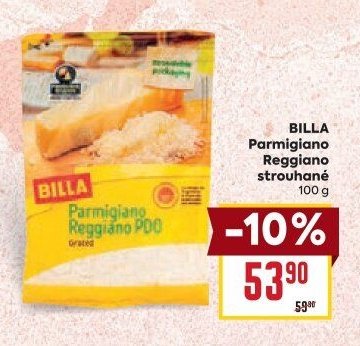 BILLA Parmigiano Reggiano strouhané